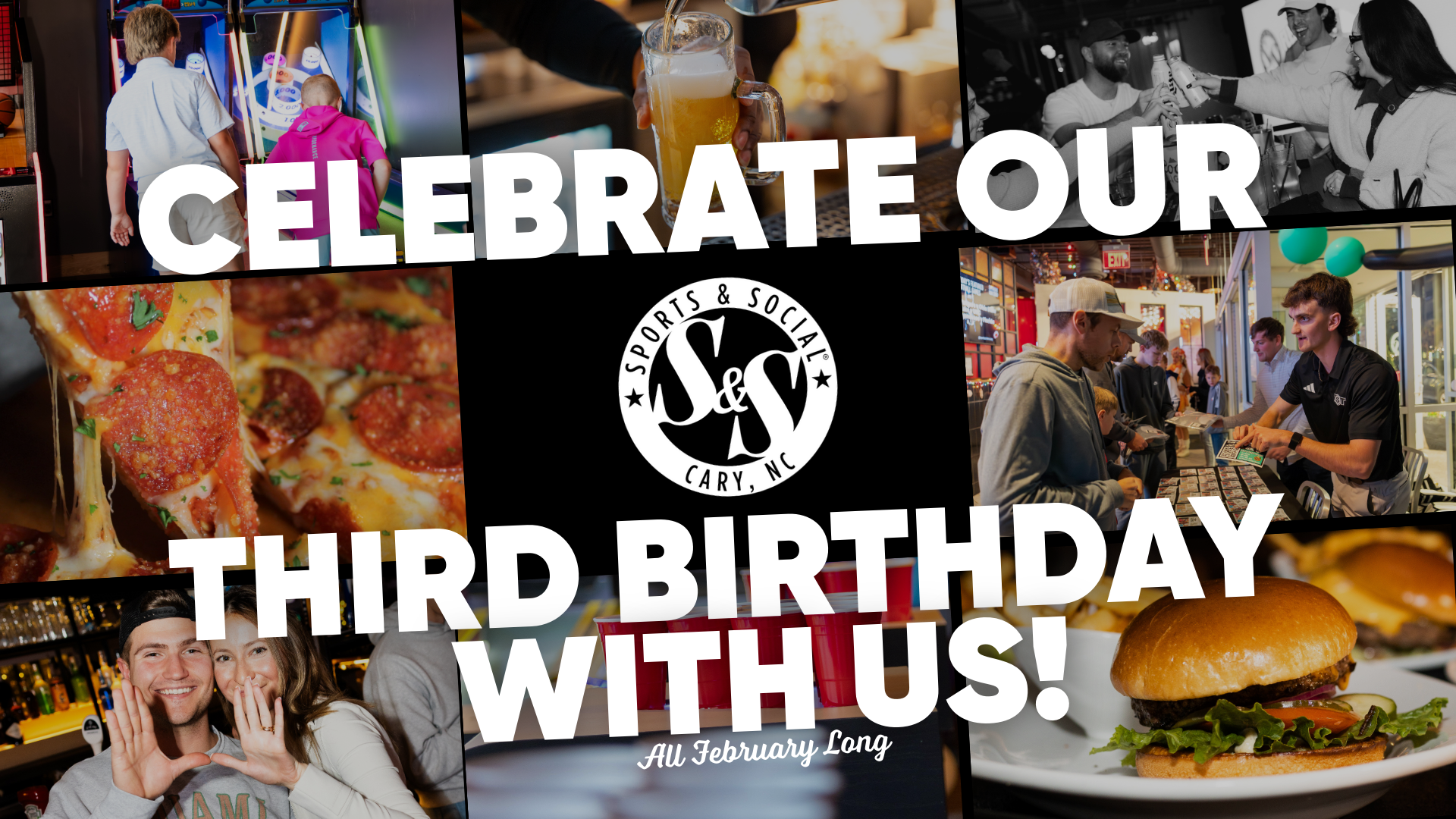 Celebrate our third birthday all February Long