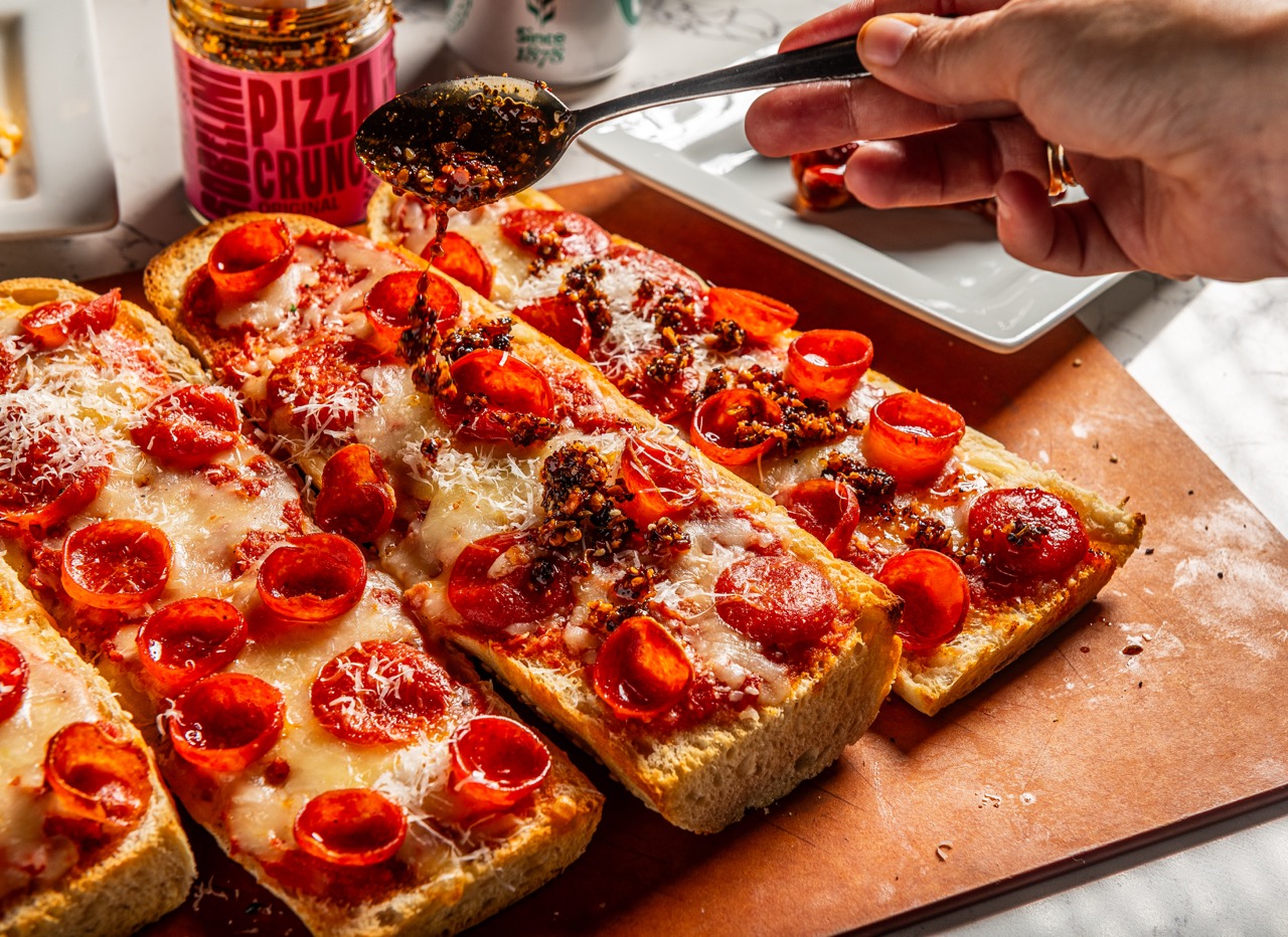 French bread pizzas from Upstate FTW