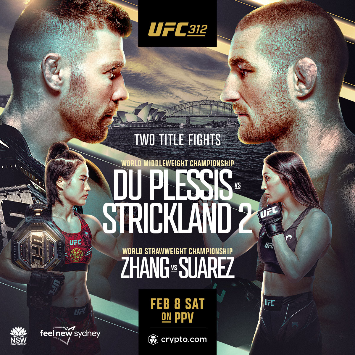 Jägermeister Presents Fight Night: UFC 312 Du Plessis vs. Strickland 2